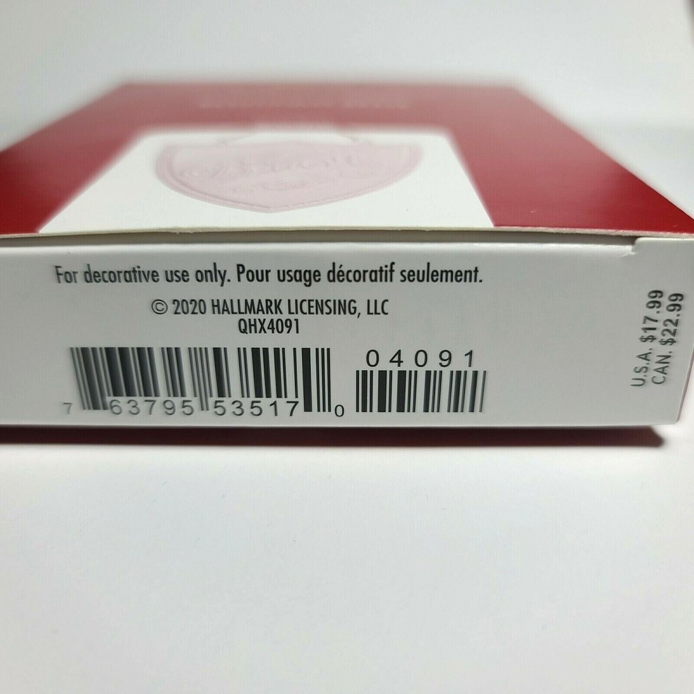 Hallmark Keepsake Beautifully Brave Porcelain Ornament Pink Shield Encouragement - Picture 7 of 8